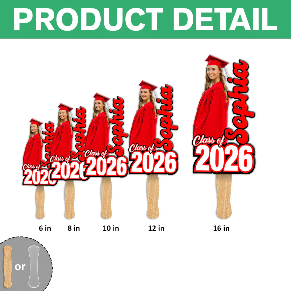 Personalised Class Of Face Fan Party Favor for Graduate LM32 899435 - Image 7