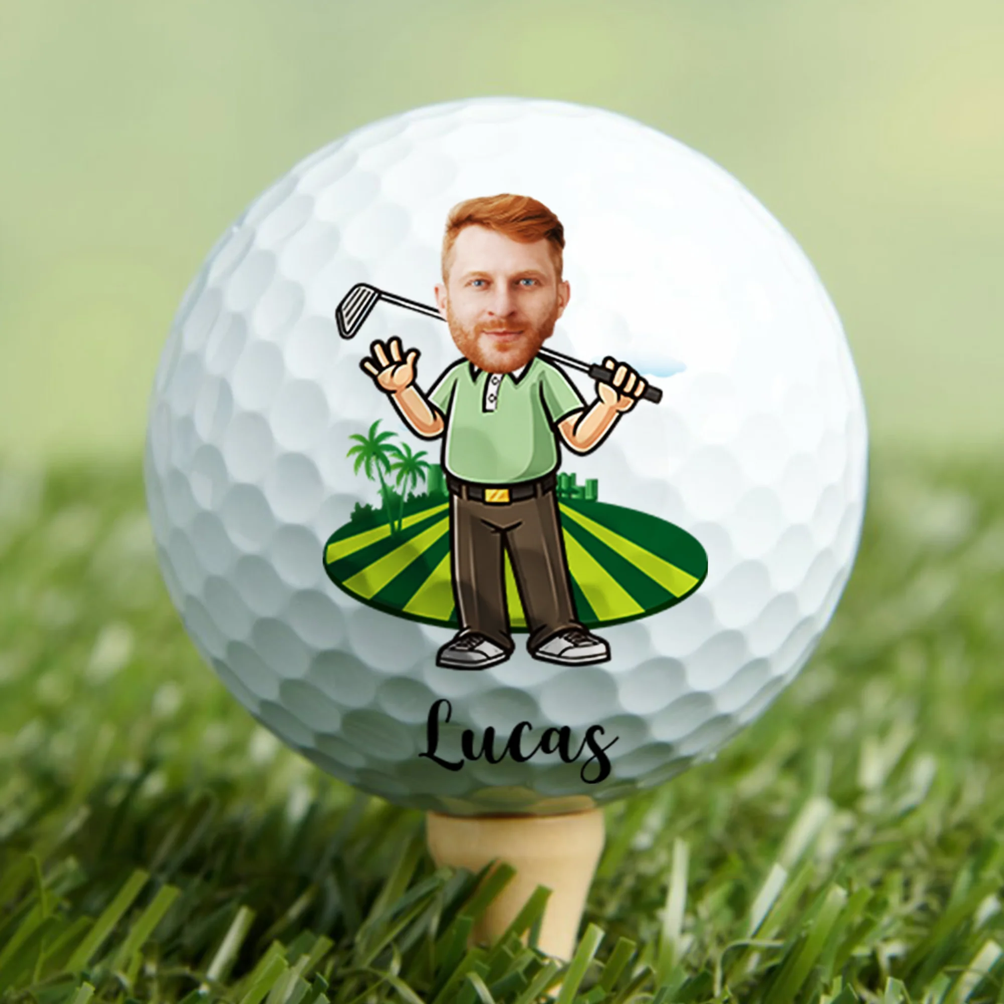 Personalised Colourful Male Female Cartoon Characters Quick Dry Golf Ball with Name Golf Course Sports Accessories Gift for Golf Lovers HO82 900914 - Image 5