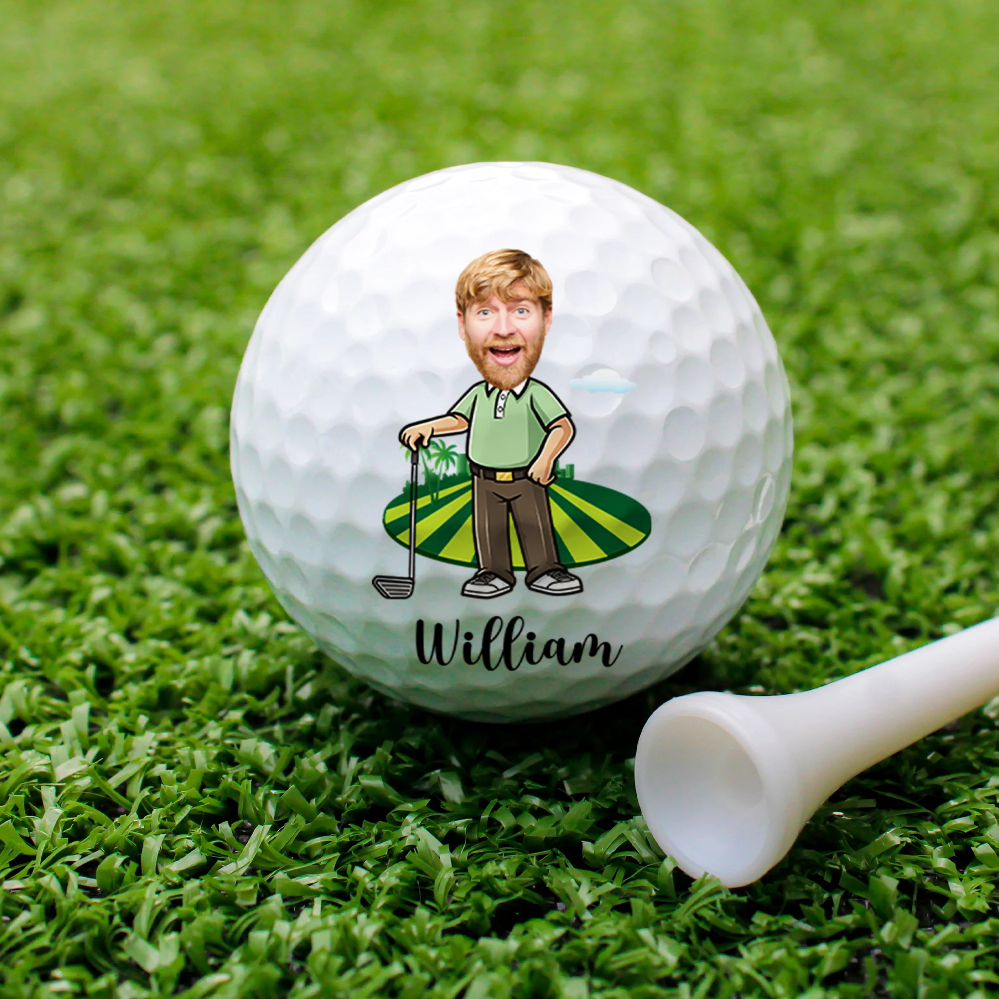 Personalised Colourful Male Female Cartoon Characters Quick Dry Golf Ball with Name Golf Course Sports Accessories Gift for Golf Lovers HO82 900914 - Image 8