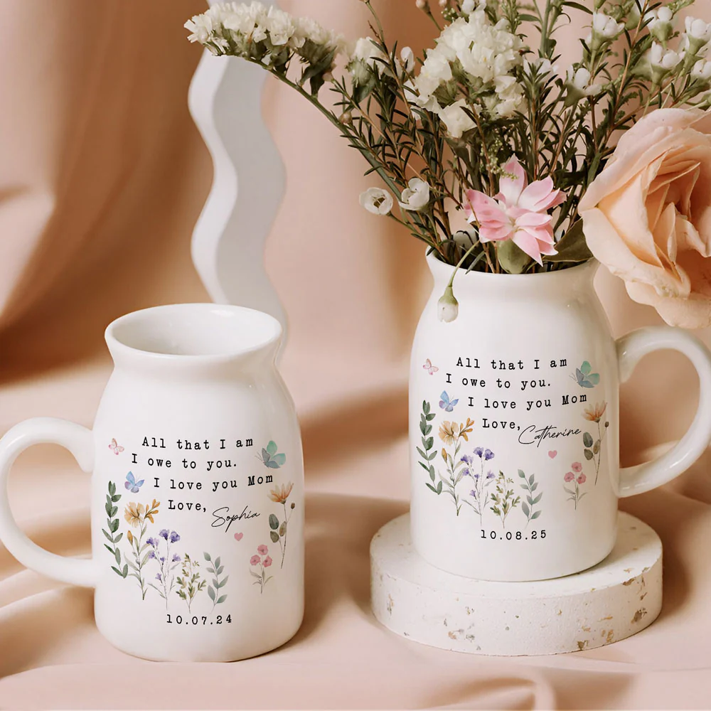 Personalised Mother's Day Floral Flower Vase Gift For Mom HO82 901918 - Image 4