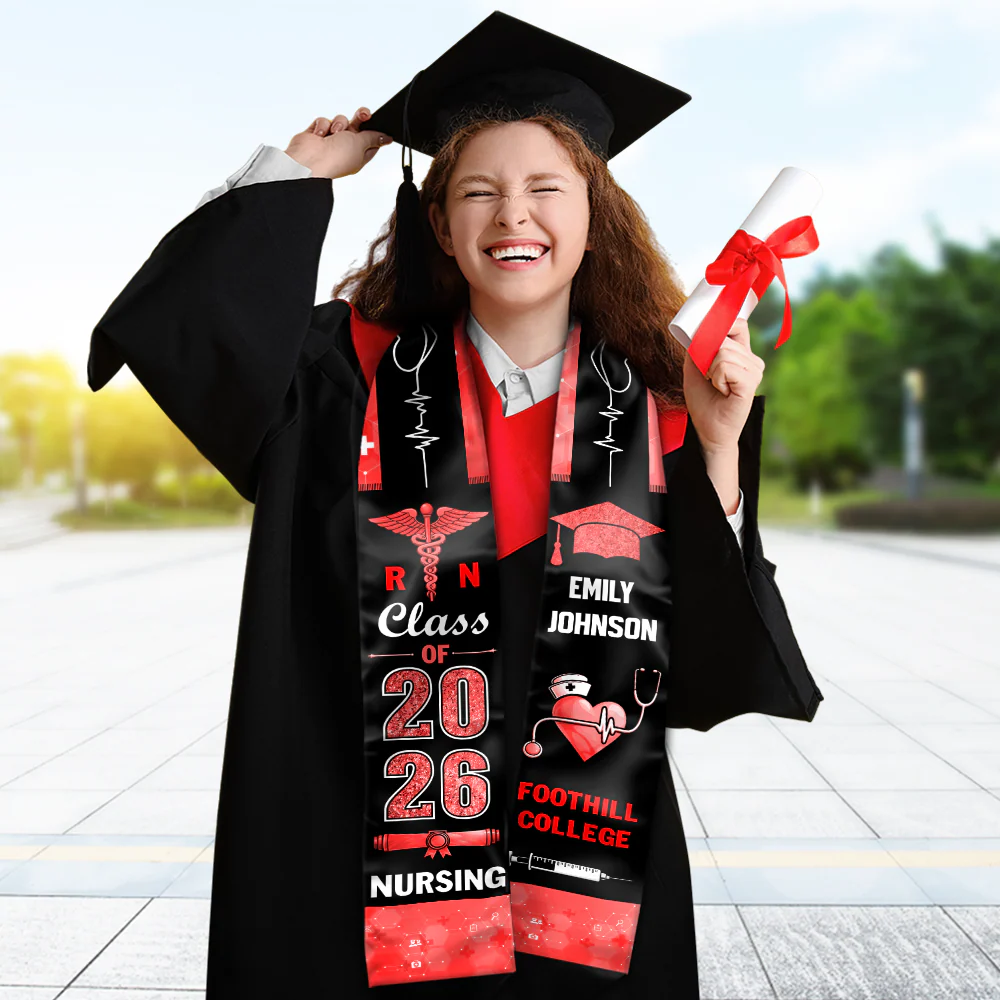 Personalised Nurse Graduation Class Of 2026 Stoles LM32 899329 - Image 3