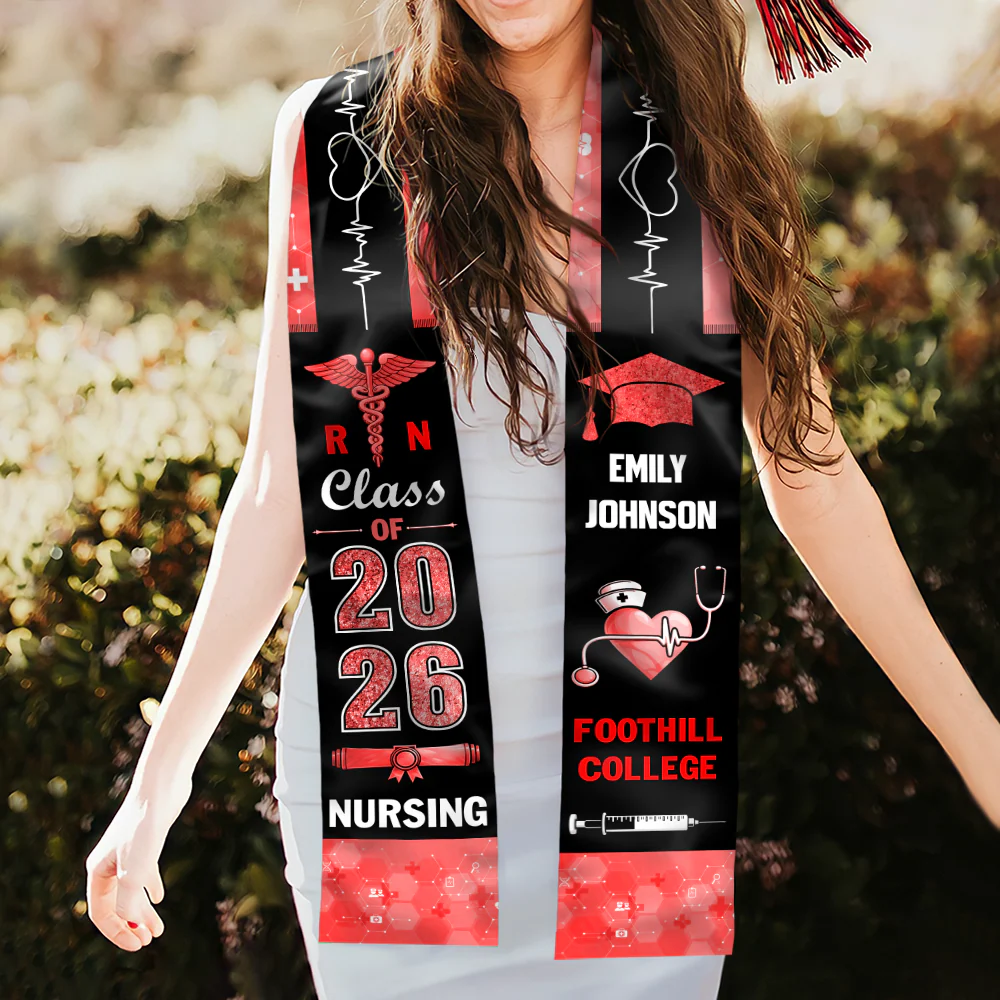 Personalised Nurse Graduation Class Of 2026 Stoles LM32 899329 - Image 4