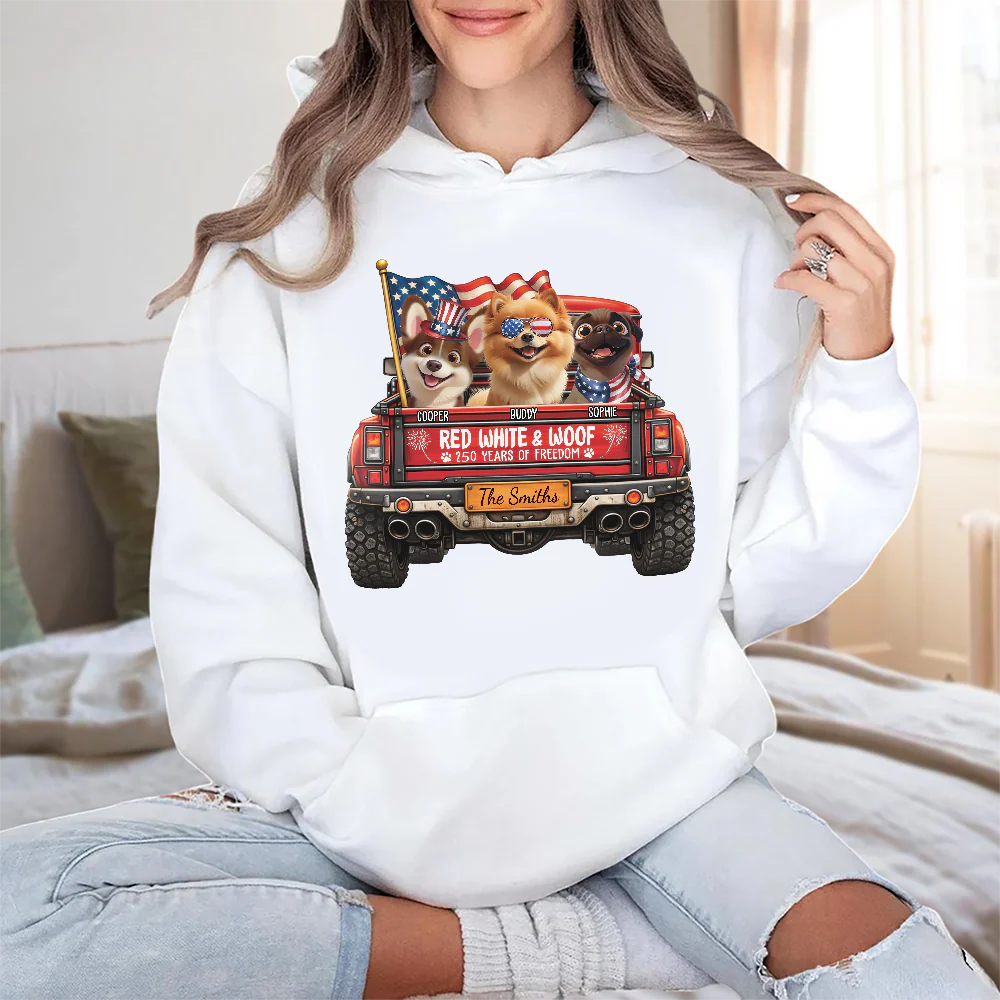 Personalised Red White Woof 250 Years Of Freedom Bright Shirt LM32 899045 - Image 3