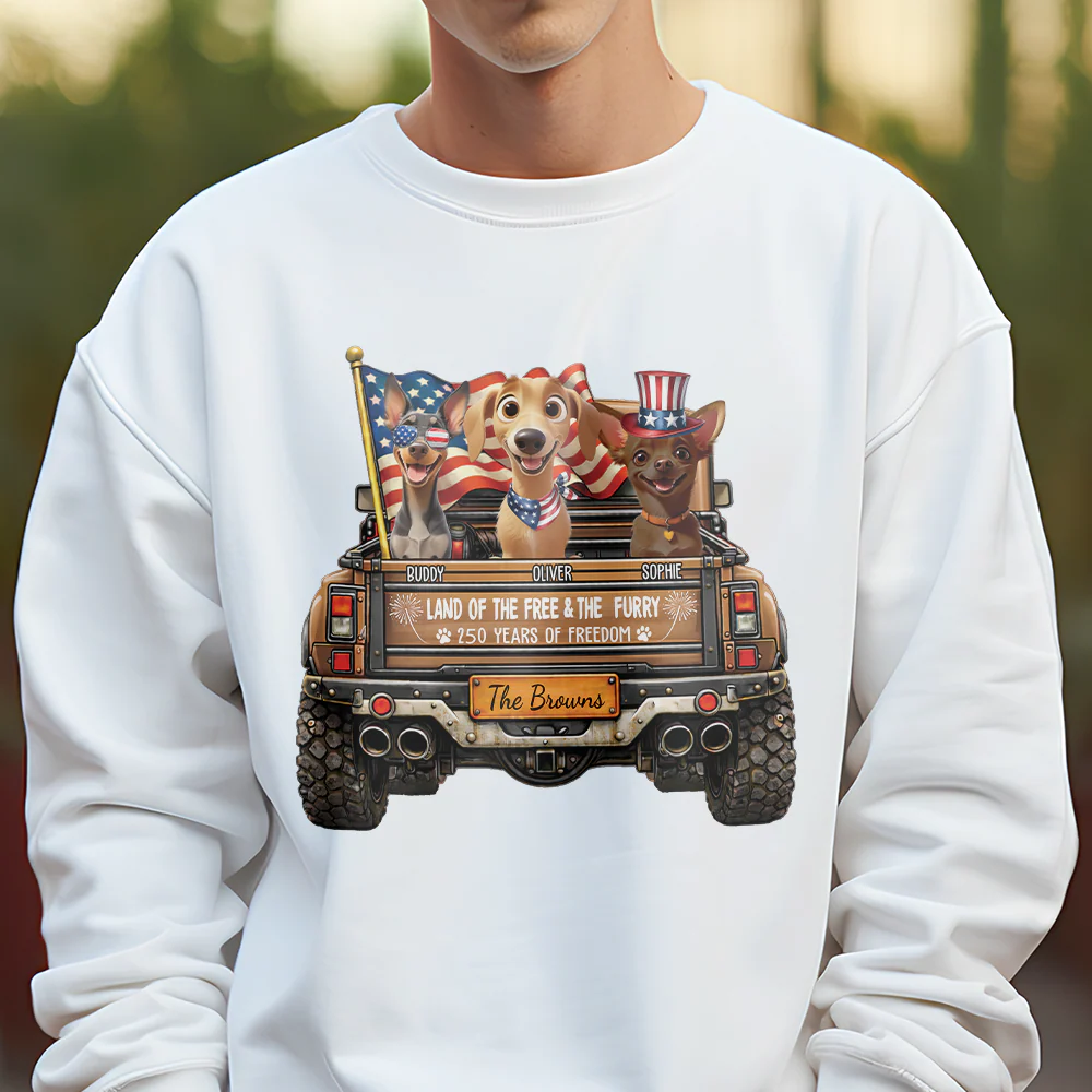 Personalised Red White Woof 250 Years Of Freedom Bright Shirt LM32 899045 - Image 7