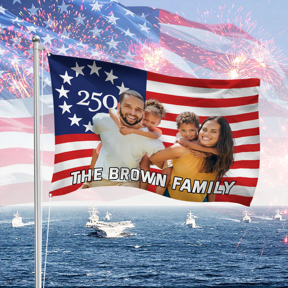 Personalized 250 Year American Anniversary House Flag HO82 901722 - Image 4