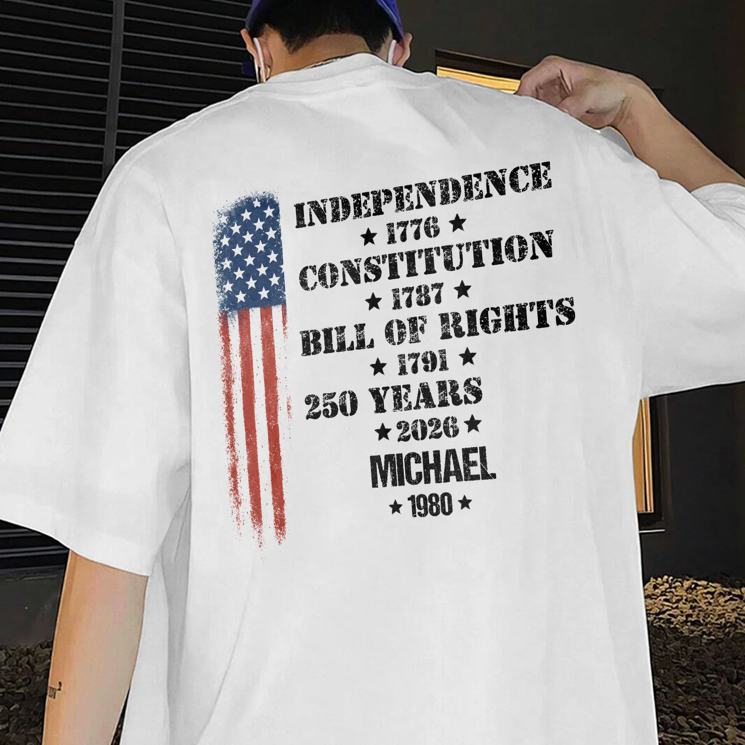 Personalized 250 Years Of America Back Shirt – Independence 1776 Constitution 1787 Bill Of Rights Patriotic USA TH10 898929 - Image 5