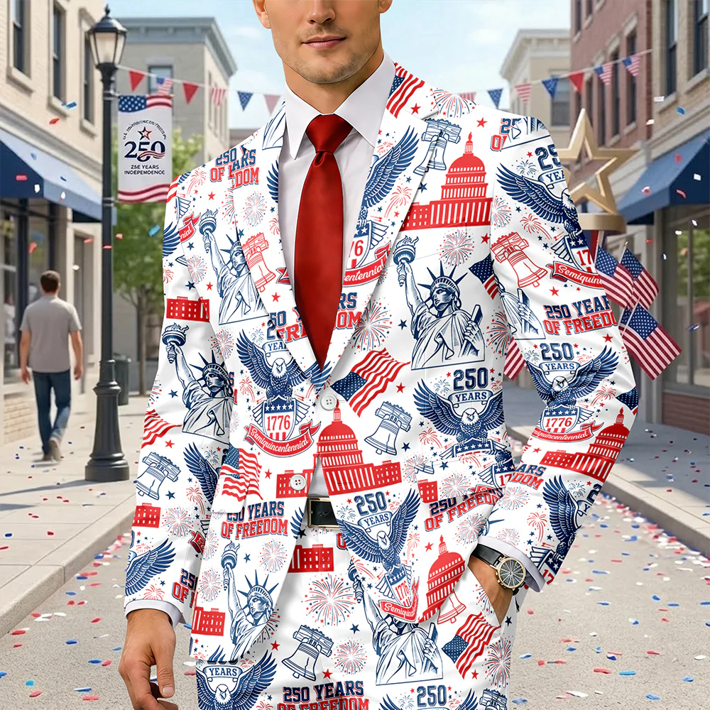Personalized 250 Years Of Freedom America Men's Suit CH07 911034 - Image 2