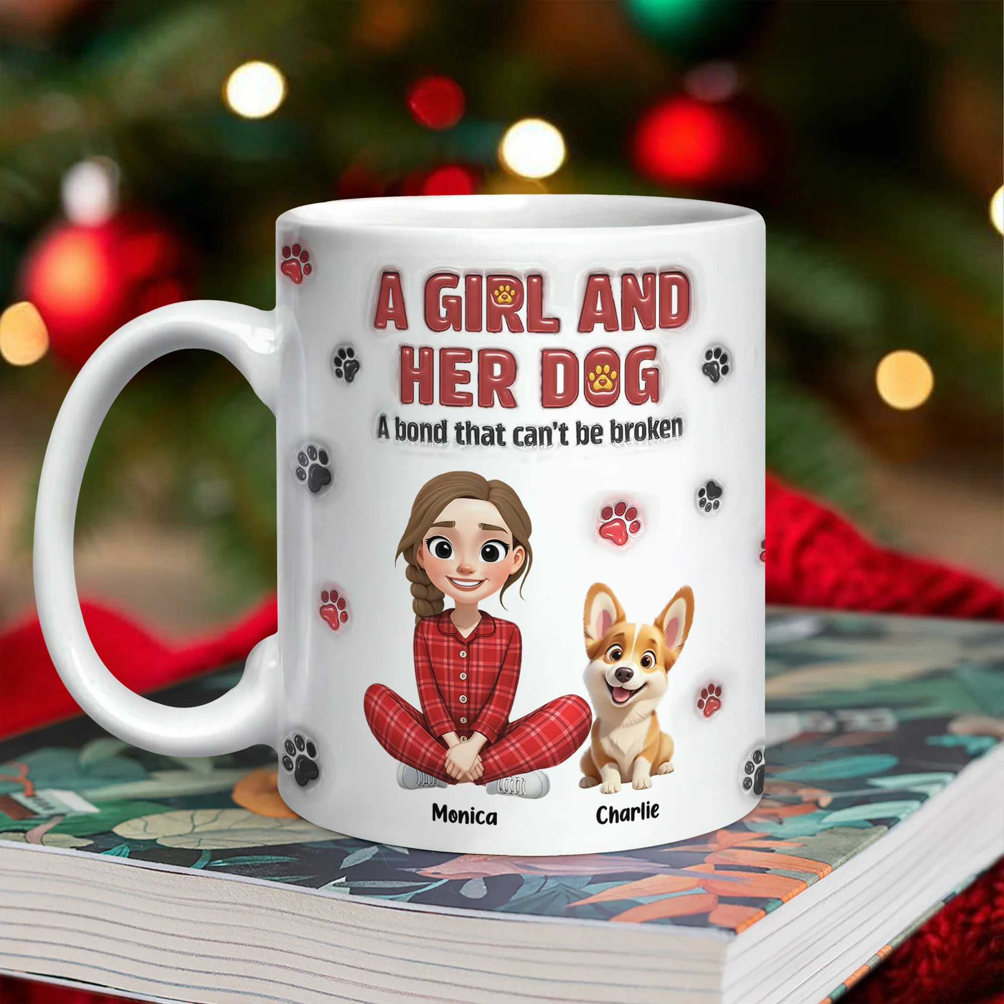 Personalized A Girl And Her Dog Version 3D Inflated Effect Mug HA75 898070 - Image 6