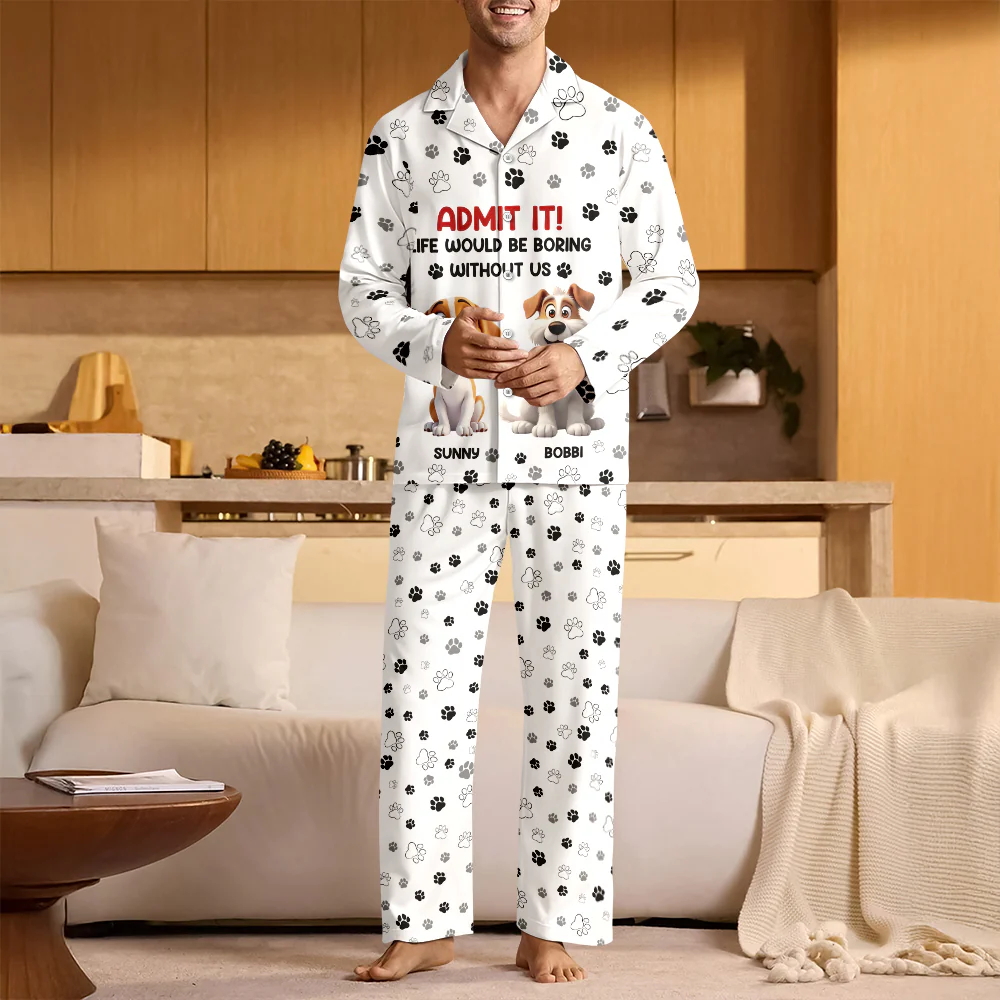 Personalized Admit It Life Would Be Boring Without Us Pajamas Gifts For Dog Lovers TH10 896563 - Image 4