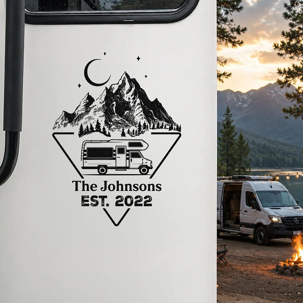 Personalized Adventure Mountain RV Decal Sticker Gift For Camping Lovers LM32 669485 - Image 4
