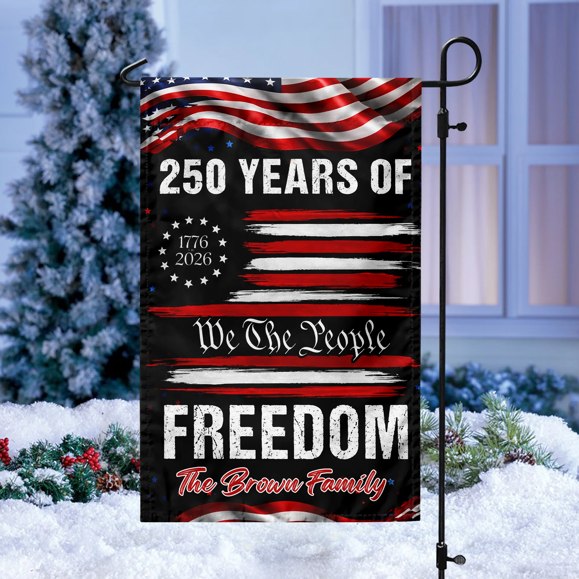 Personalized USA 250 Years of Freedom 1776 2026 We The People Patriotic Garden Flag HO82 900910 - Image 3