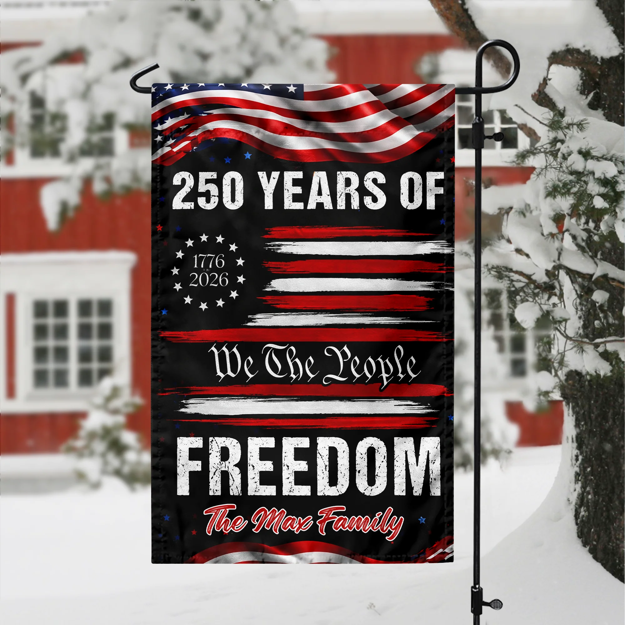 Personalized USA 250 Years of Freedom 1776 2026 We The People Patriotic Garden Flag HO82 900910 - Image 4