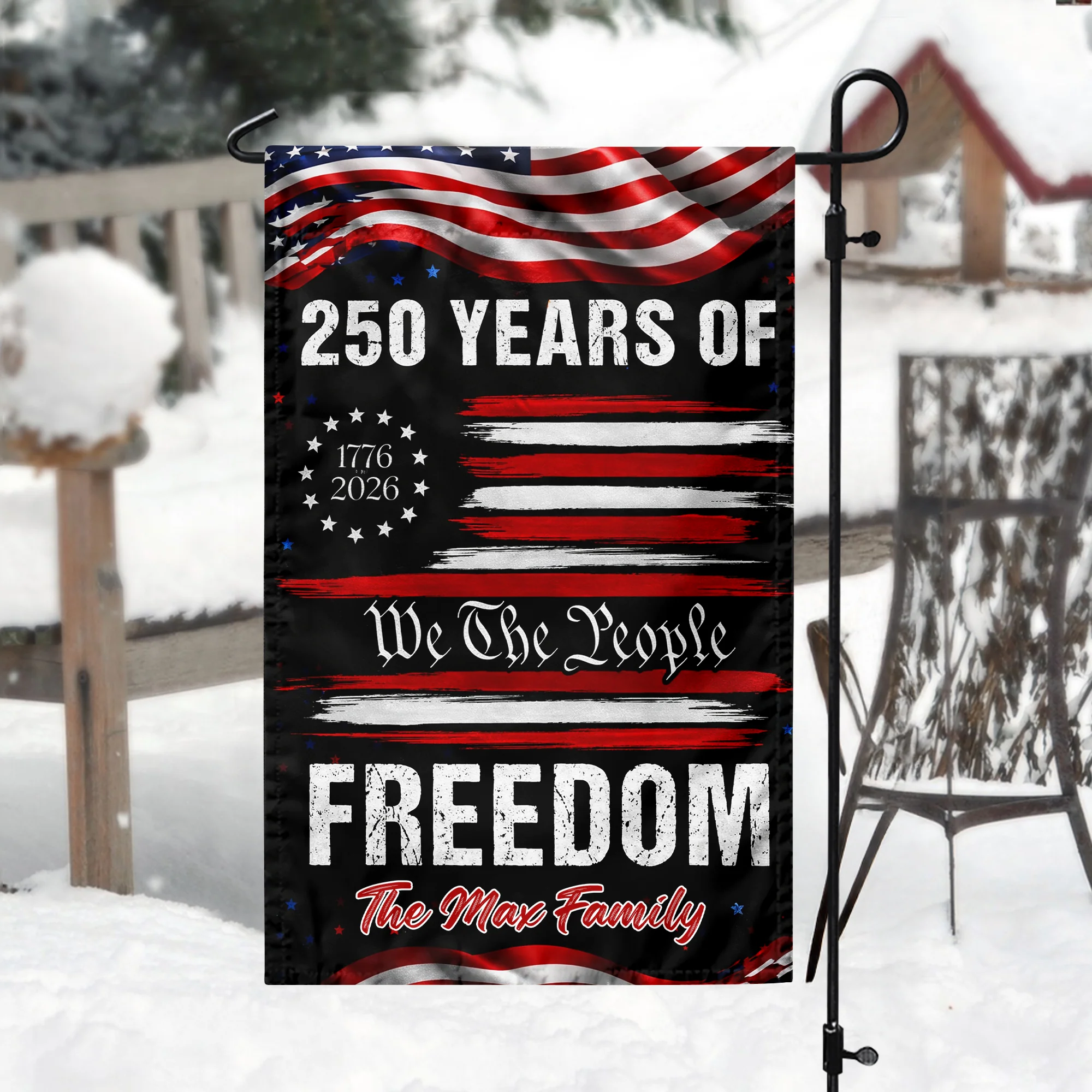 Personalized USA 250 Years of Freedom 1776 2026 We The People Patriotic Garden Flag HO82 900910 - Image 5