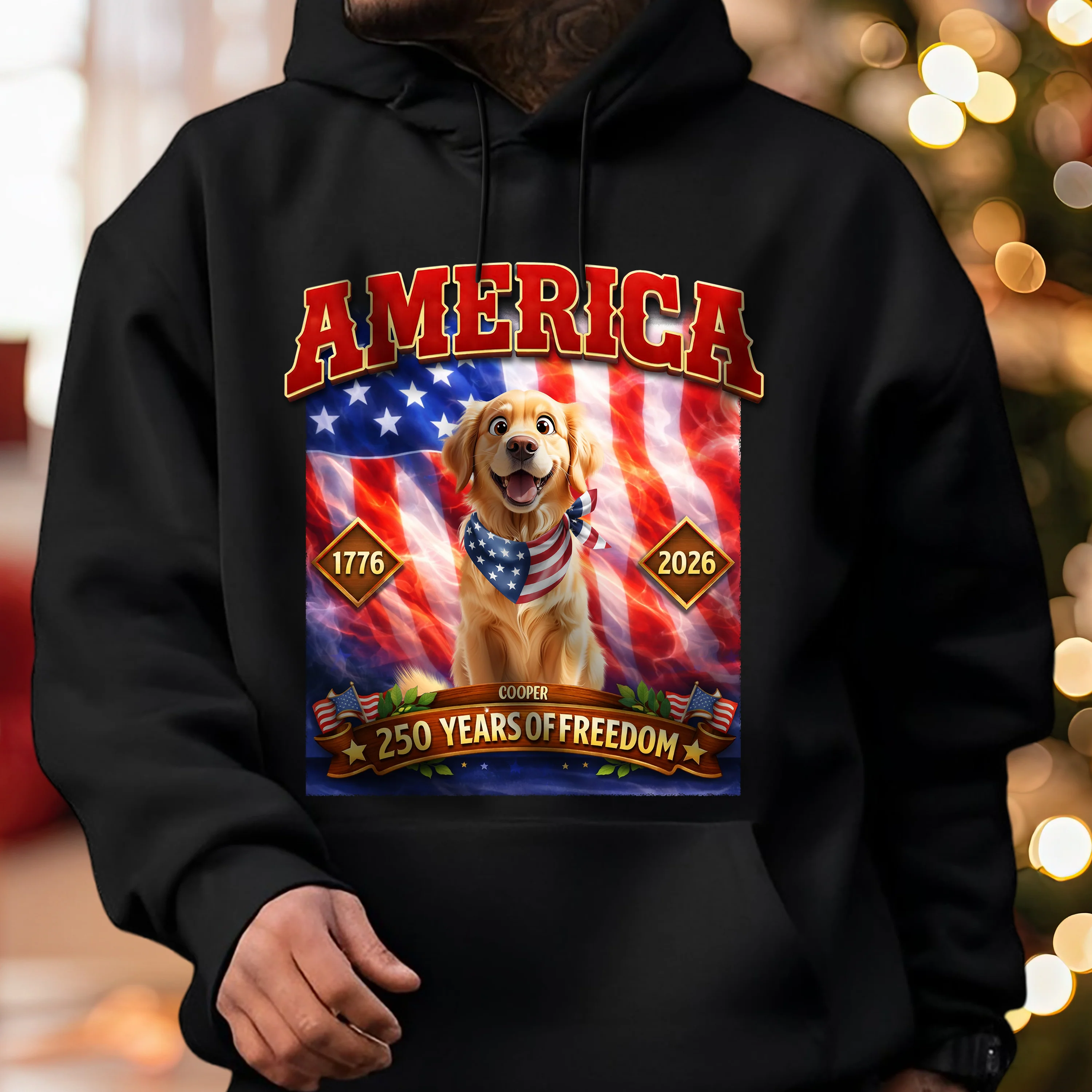 Personalized 250 Years Of Freedom Dog Dark Shirt HA75 920252 - Image 5