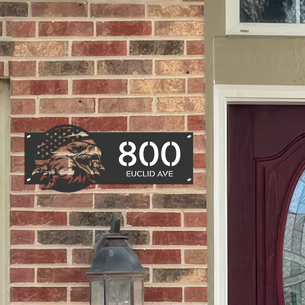 Personalized American Eagle Address Metal Sign, Patriotic House Number HO82 901152 - Image 4
