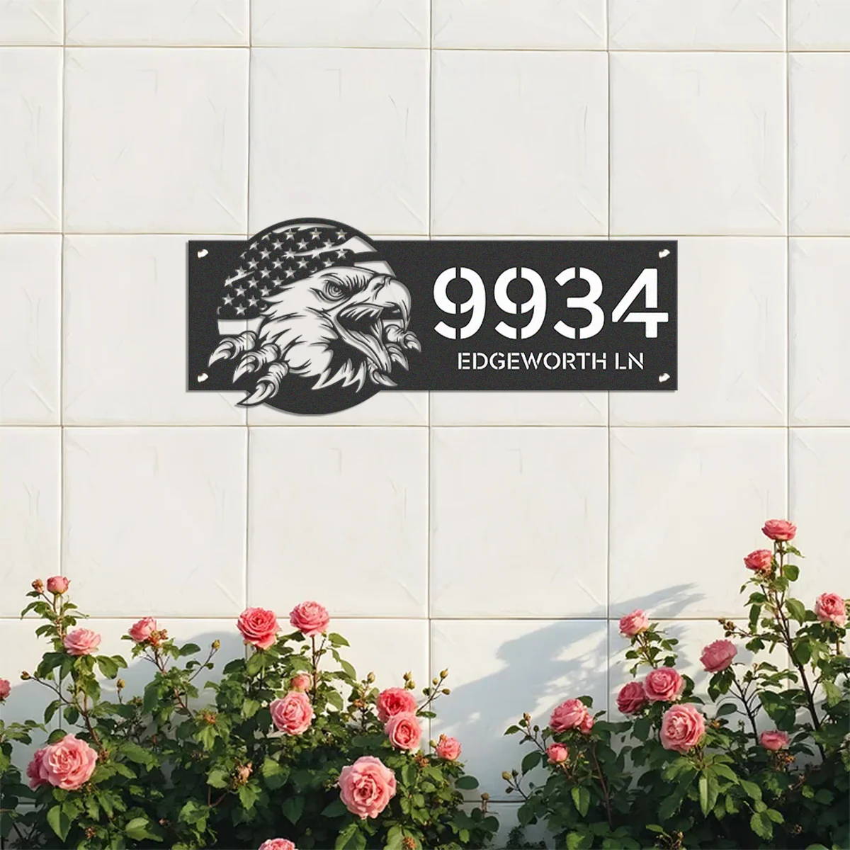 Personalized American Eagle Address Metal Sign, Patriotic House Number HO82 901152 - Image 6