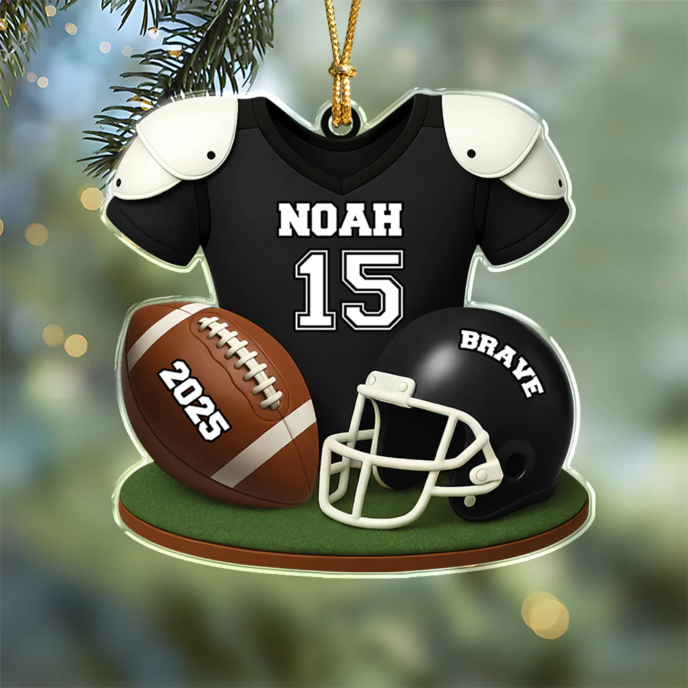 Personalized American Football Acrylic Ornament Football Team Gift HA75 898076 - Image 2