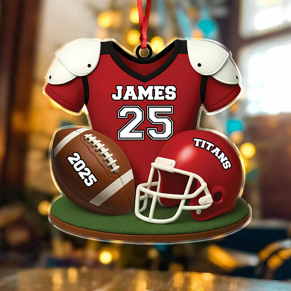 Personalized American Football Acrylic Ornament Football Team Gift HA75 898076 - Image 7