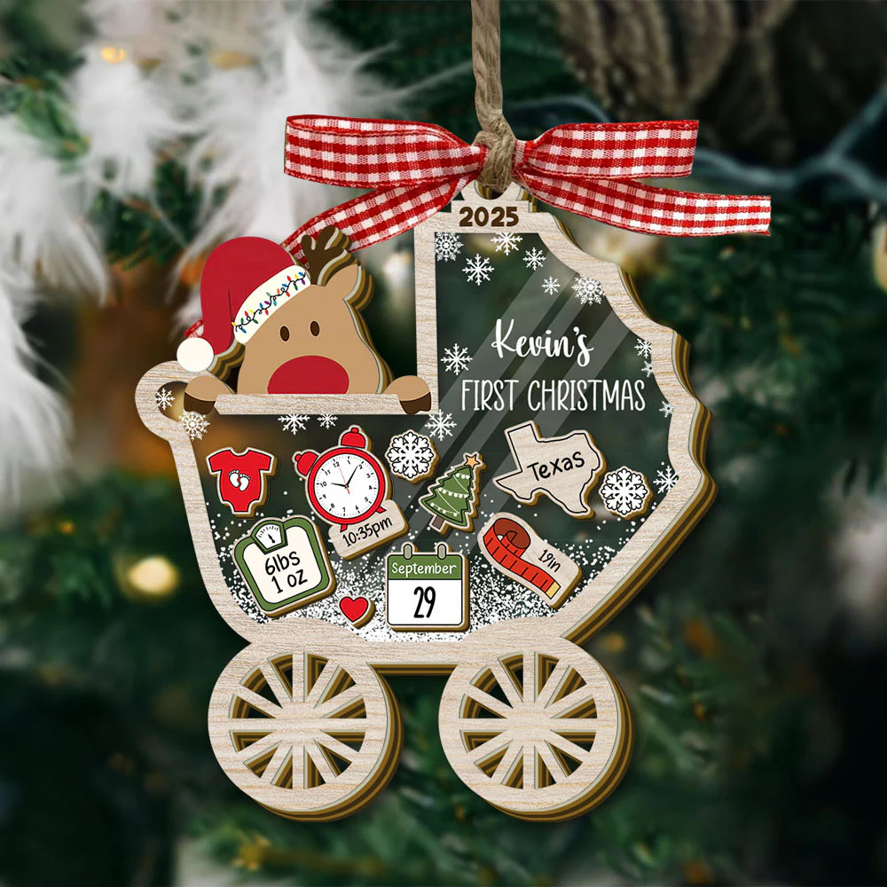 Personalized Baby's First Christmas Shaker Ornament LM32 895801 - Image 3