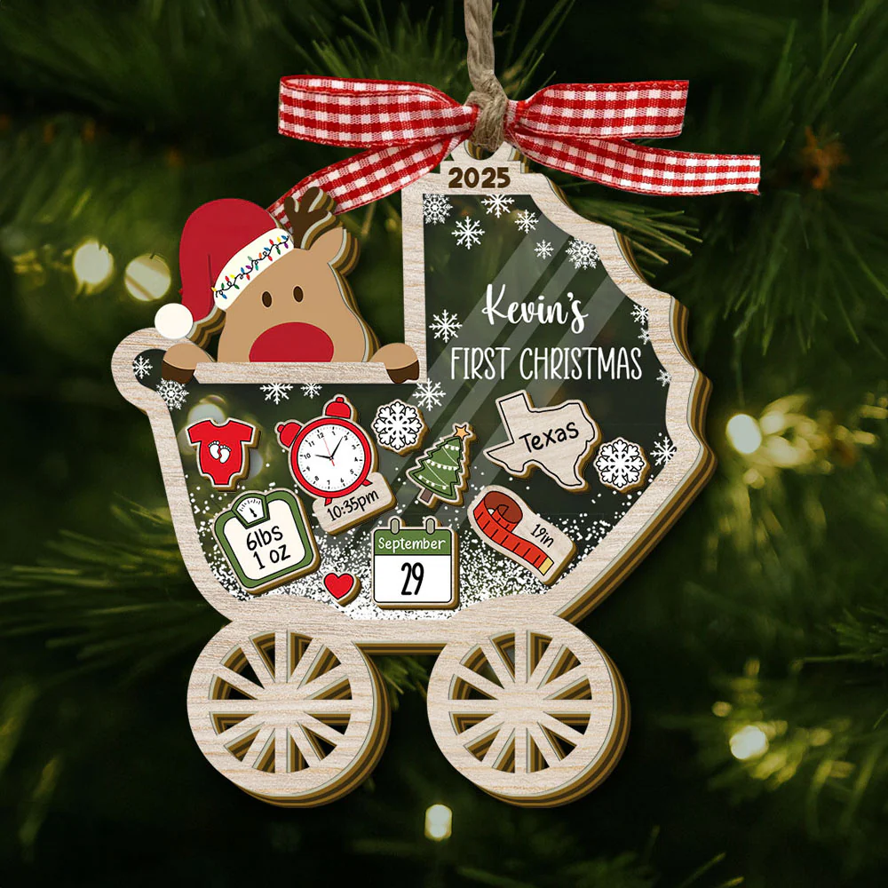 Personalized Baby's First Christmas Shaker Ornament LM32 895801 - Image 5