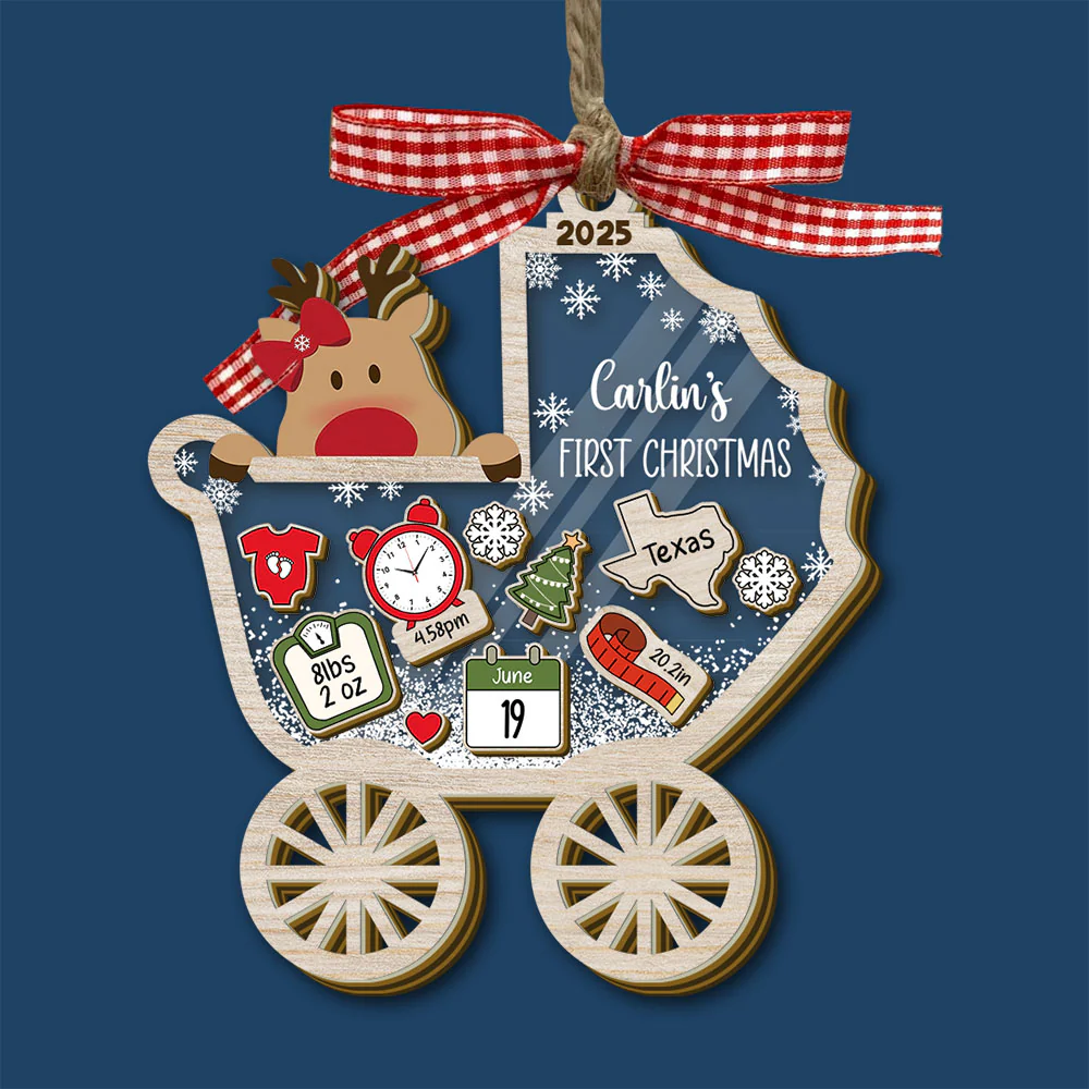Personalized Baby's First Christmas Shaker Ornament LM32 895801 - Image 7