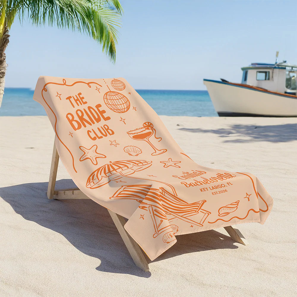 Personalized Bachelorette Beach Towel – Bridesmaids & Girls Trip Custom Towel Gift CH07 911010 - Image 3
