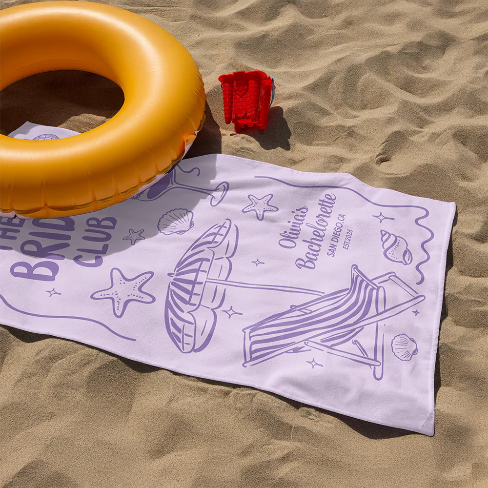 Personalized Bachelorette Beach Towel – Bridesmaids & Girls Trip Custom Towel Gift CH07 911010 - Image 5
