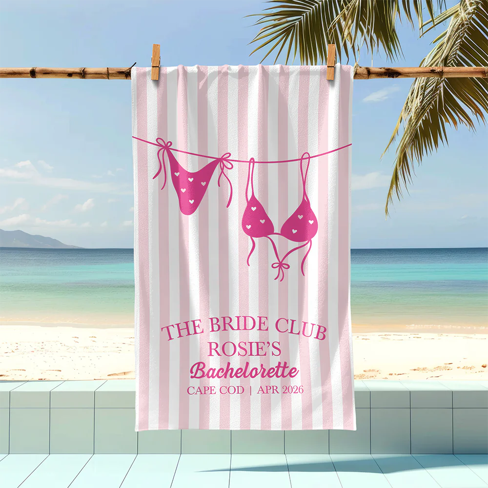 Personalized Bachelorette Beach Towel – Last Toast on the Coast Girls Trip Towel CH07 911262