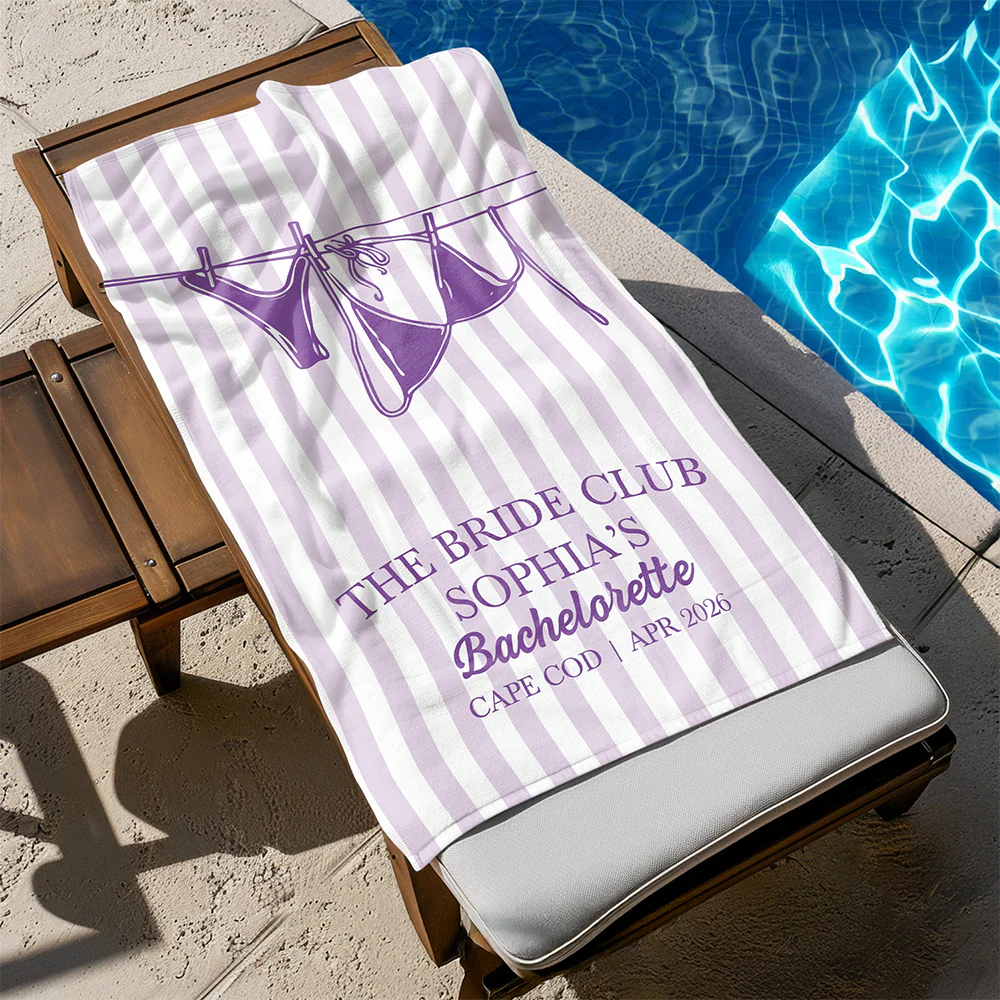 Personalized Bachelorette Beach Towel – Last Toast on the Coast Girls Trip Towel CH07 911262 - Image 5
