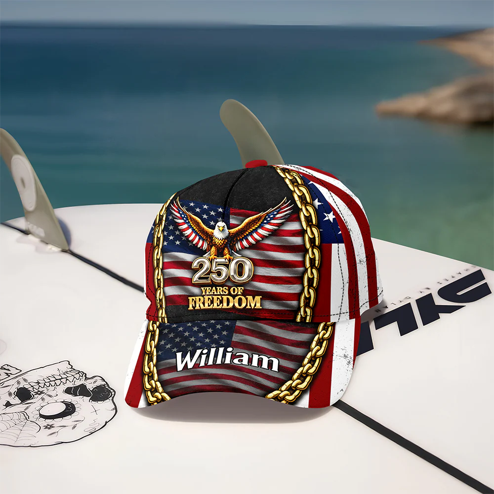 Personalized Bald Eagle USA Flag 250th Anniversary Classic Cap CH07 911280 - Image 4
