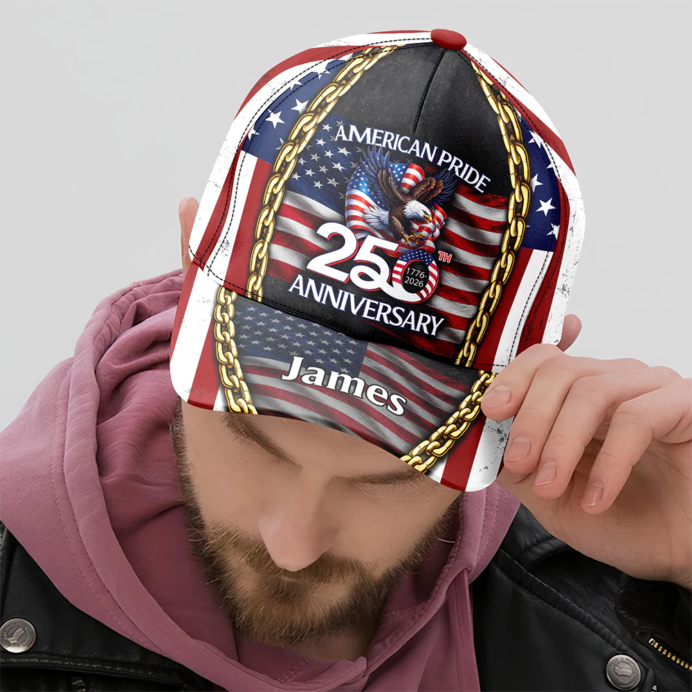 Personalized Bald Eagle USA Flag 250th Anniversary Classic Cap CH07 911280 - Image 6