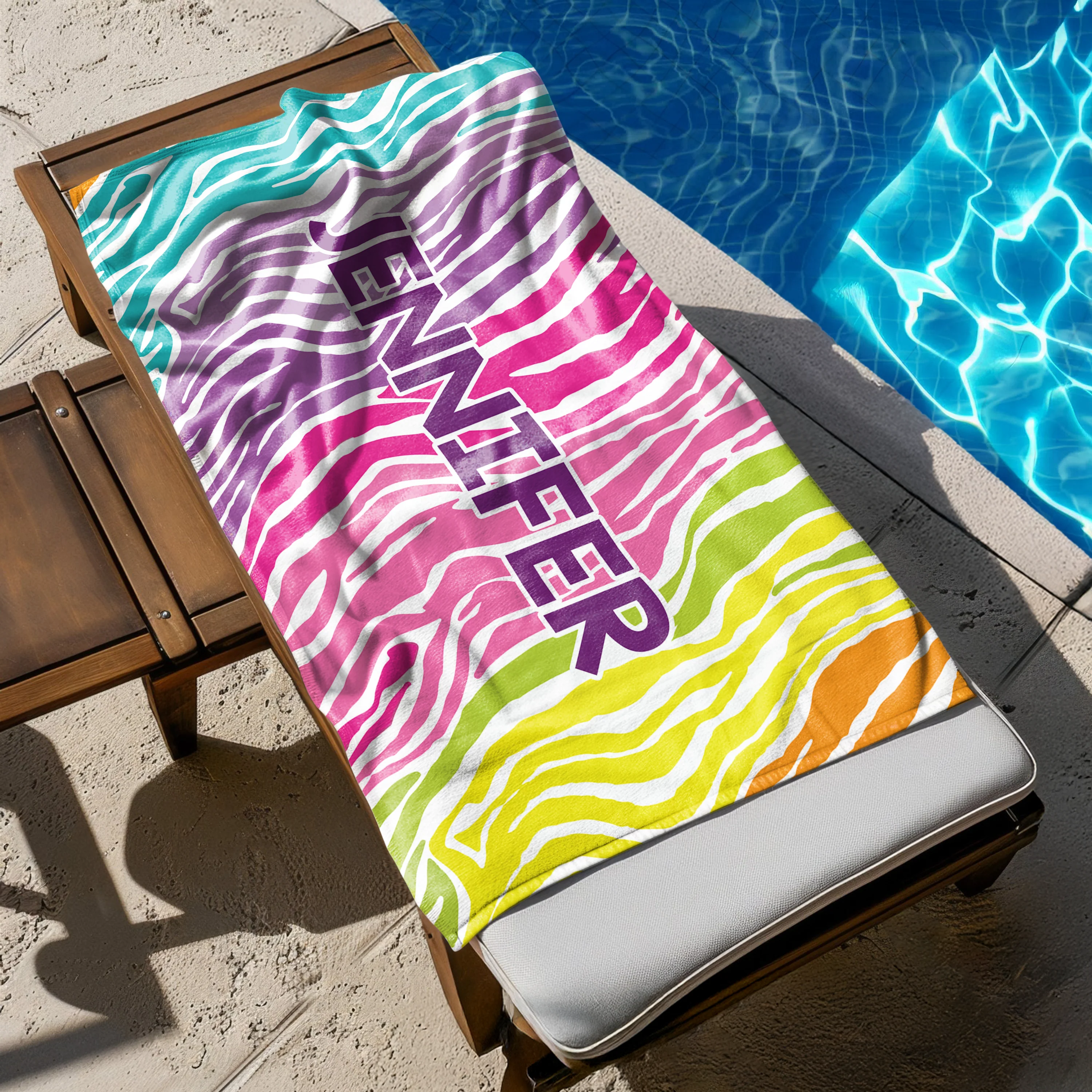 Personalized Beach Towel - Vacation Gear - For Beach, Pool, Camp, Vacation - Customize with Name HO82 894160 - Image 4