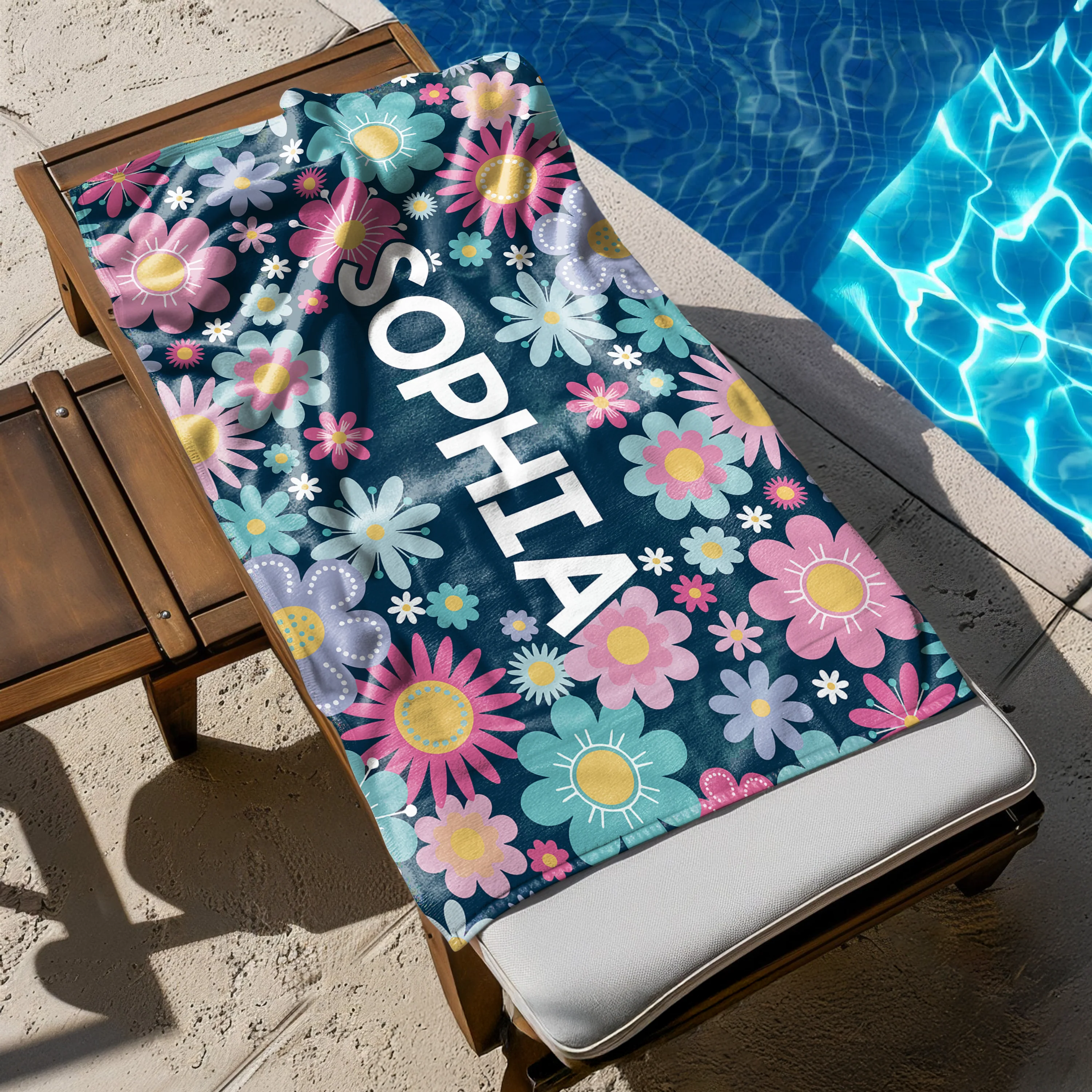 Personalized Beach Towel - Vacation Gear - For Beach, Pool, Camp, Vacation - Customize with Name HO82 894160 - Image 7