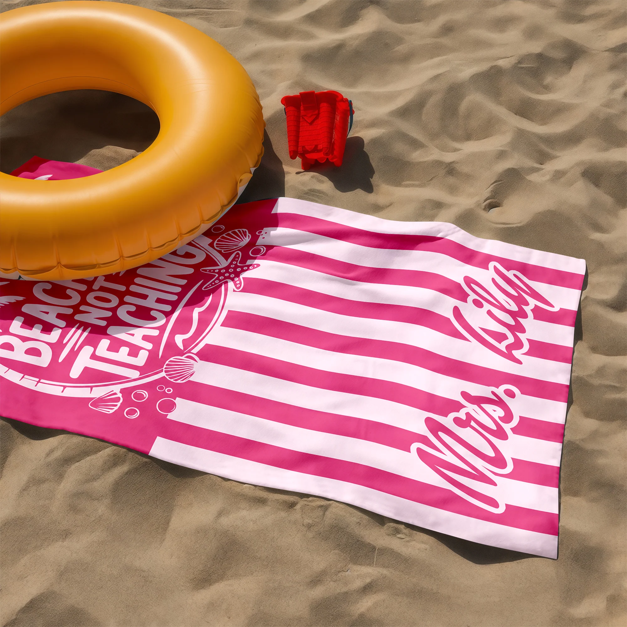 Personalized Beaching Not Teaching Towel, Funny Teacher Summer Beach Towel CH07 911400 - Image 3