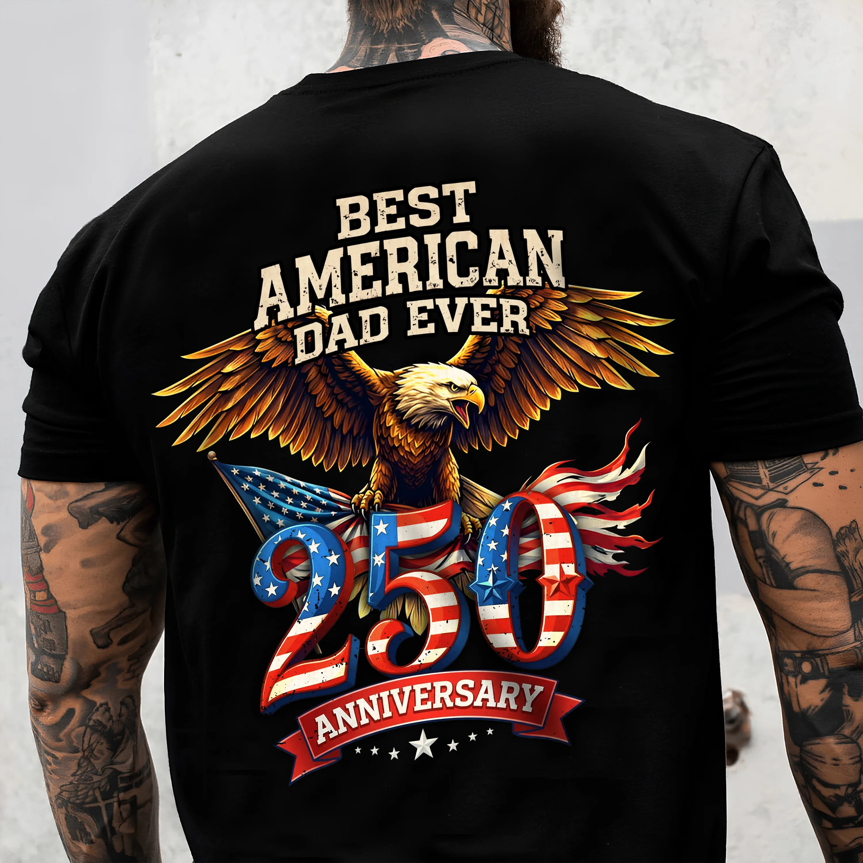 Personalized Best American Dad Ever Back & Front Dark Shirt CH07 911134 - Image 7