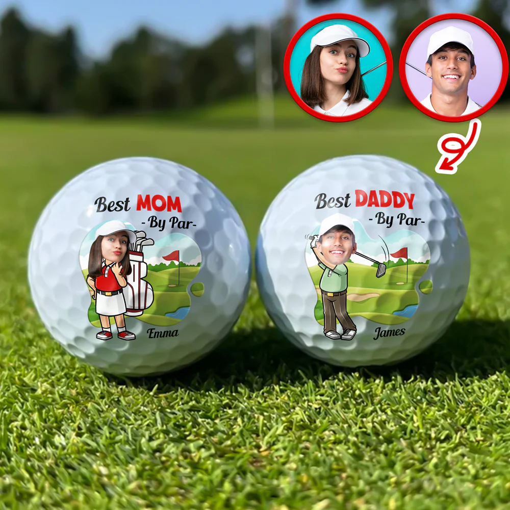 Personalized Best Dad By Par Golf Ball Father’s Day Golf Gift HO82 902450 - Image 3