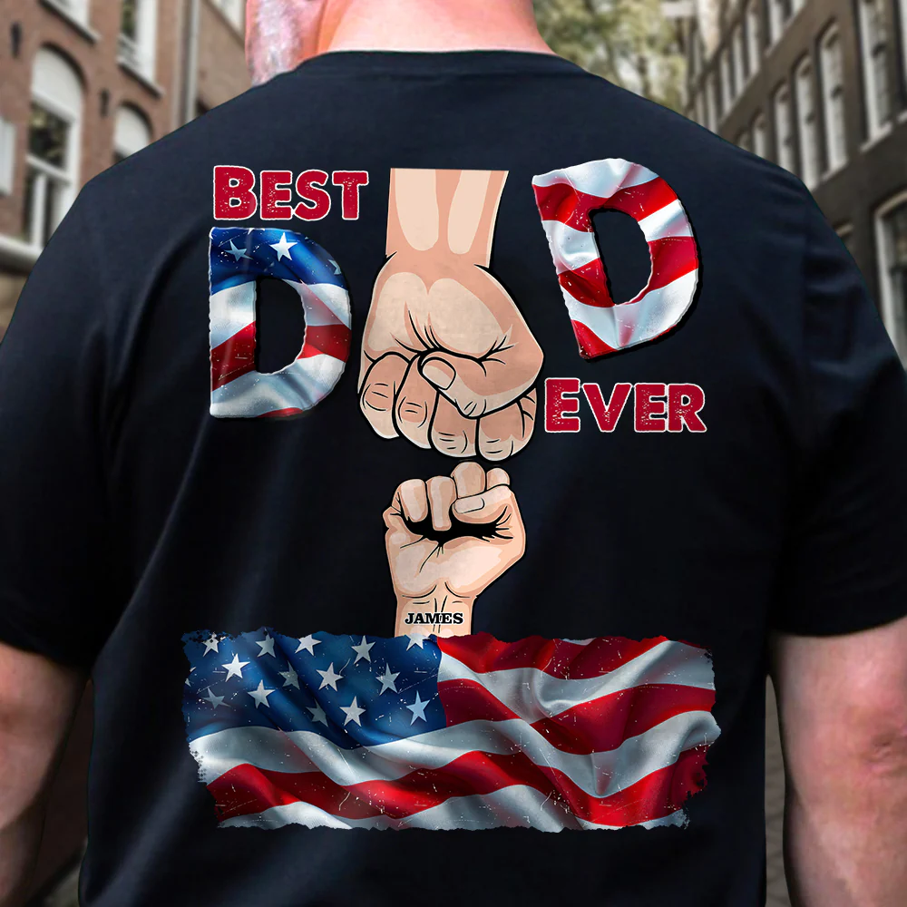 Personalized Best Dad Ever Back Shirt TH10 892831 - Image 4