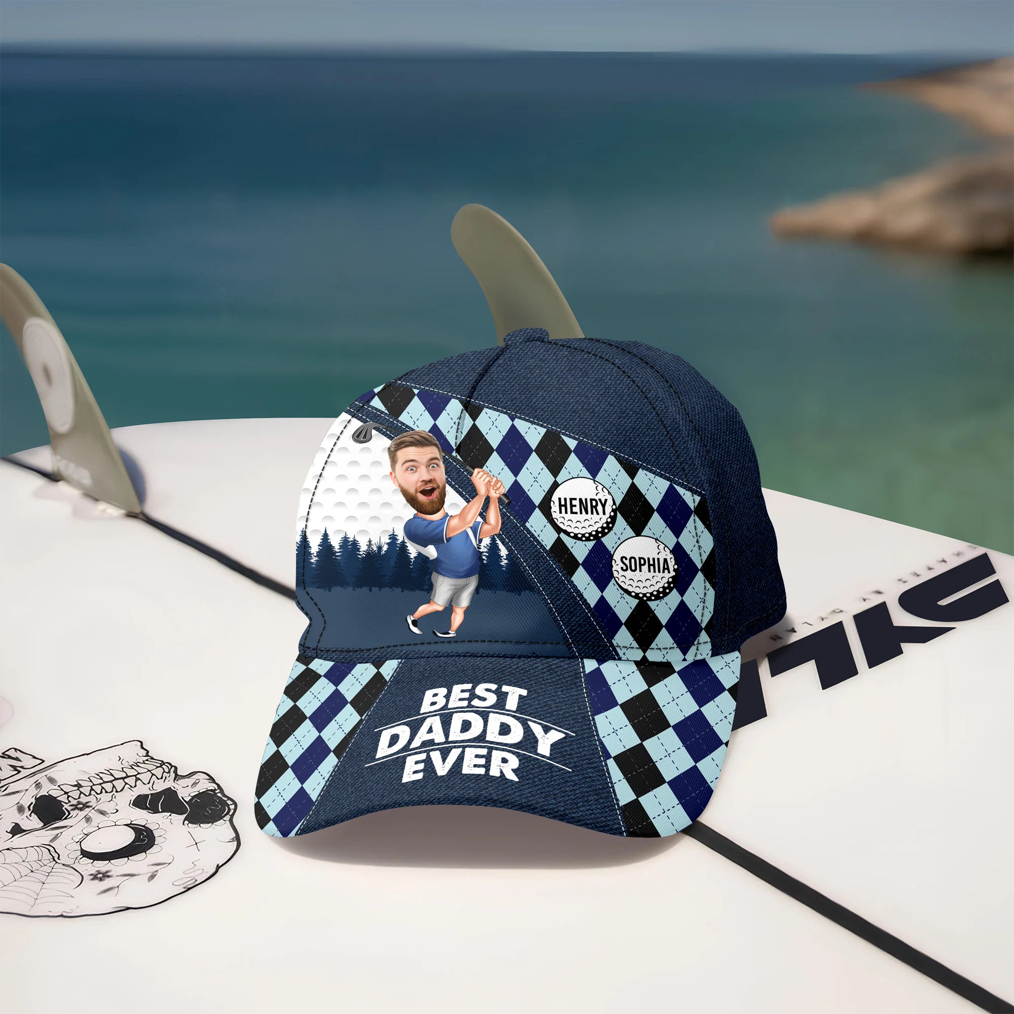 Personalized Best Daddy By Par Golf Classic Cap Father's Day Gift for Golf Lovers LM32 669003 - Image 4