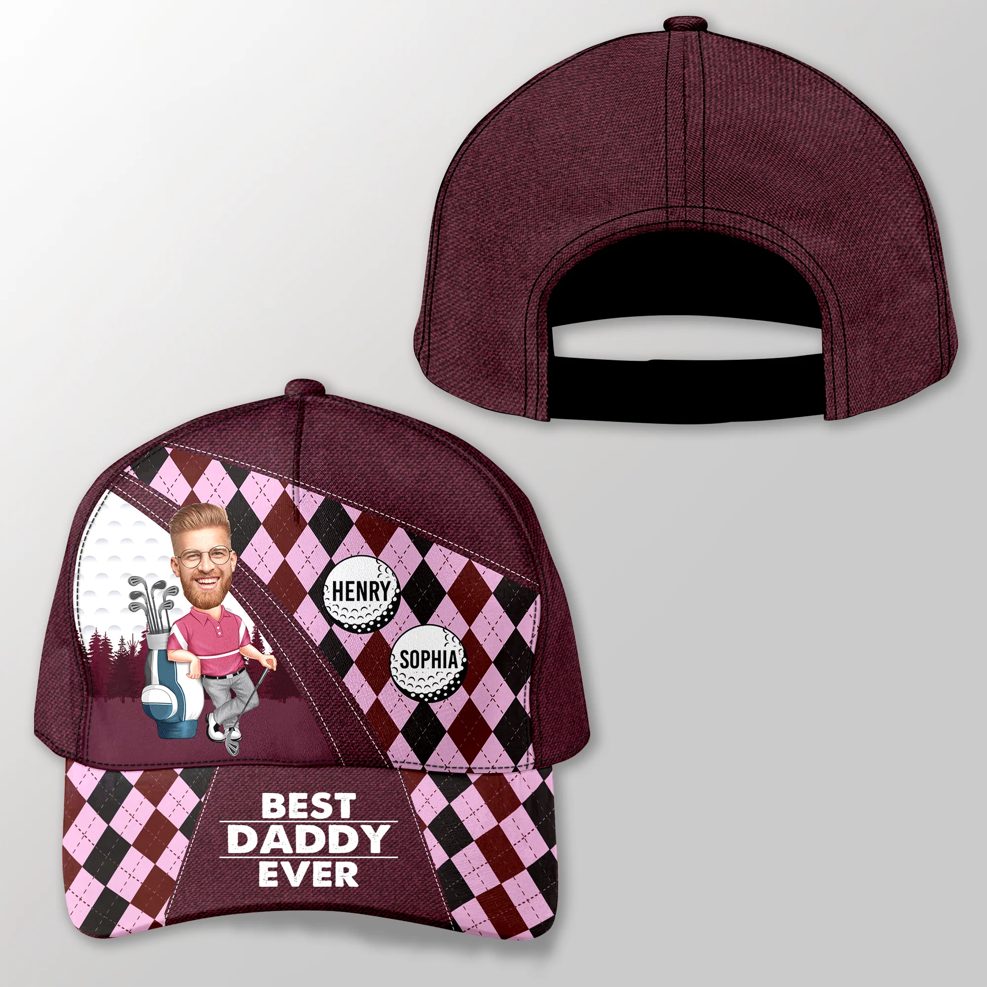 Personalized Best Daddy By Par Golf Classic Cap Father's Day Gift for Golf Lovers LM32 669003 - Image 5