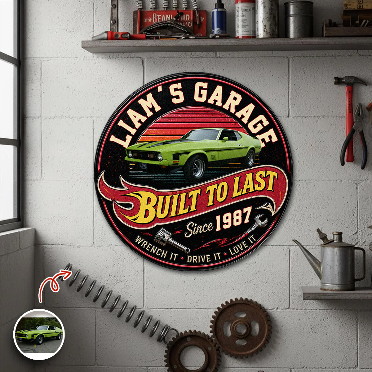 Personalized Built To Last Since Year Car Garage Metal Sign CH07 911792 - Image 6