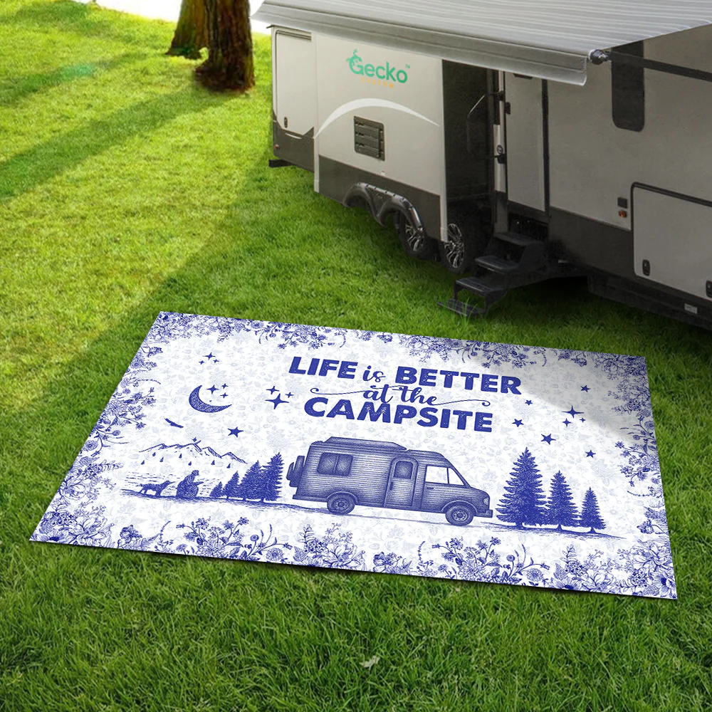 Personalized Camping Patio Rug Toile De Jouy Style HA75 892644 - Image 6