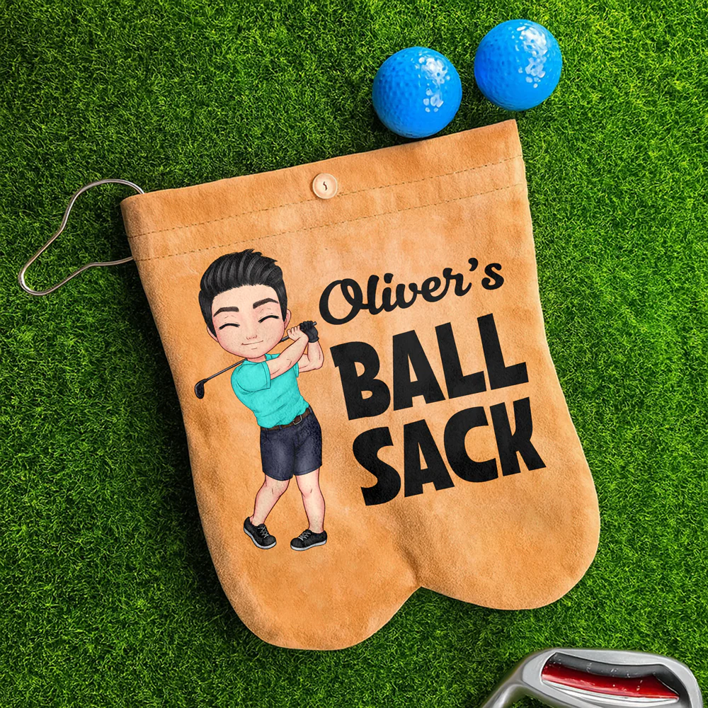 Personalized Cartoon Character Flannel Golf Ball Bag Sack Golf Accessories Funny Birthday Gift for Golfers HO82 900792 - Image 3
