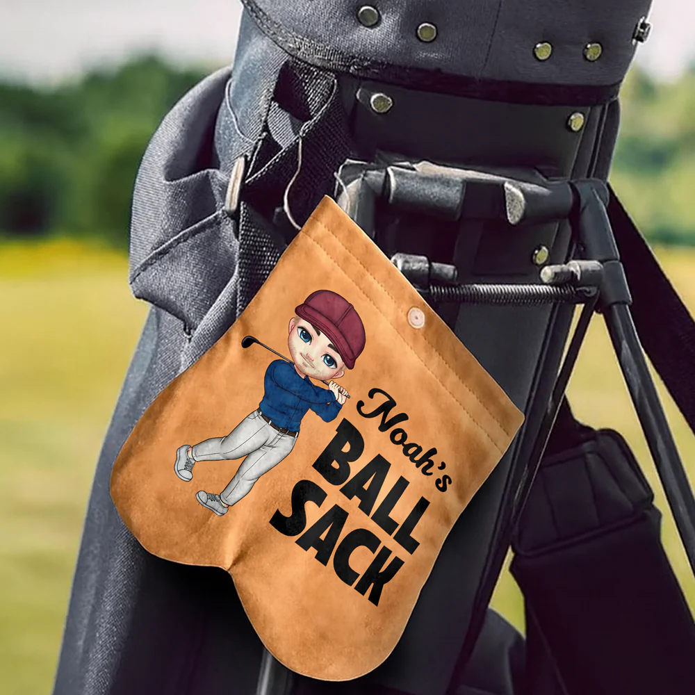 Personalized Cartoon Character Flannel Golf Ball Bag Sack Golf Accessories Funny Birthday Gift for Golfers HO82 900792 - Image 4