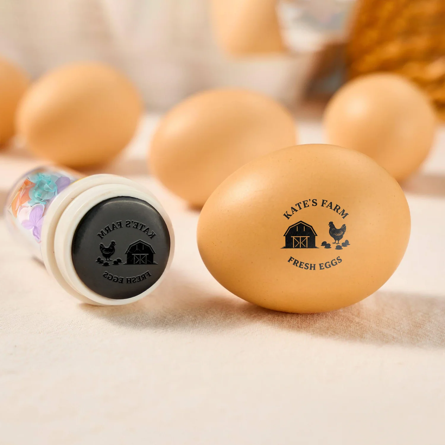 Personalized Chicken Egg Stamp for Farm Fresh Eggs Cute Coop Gift for Homesteaders CH07 910026 - Image 7