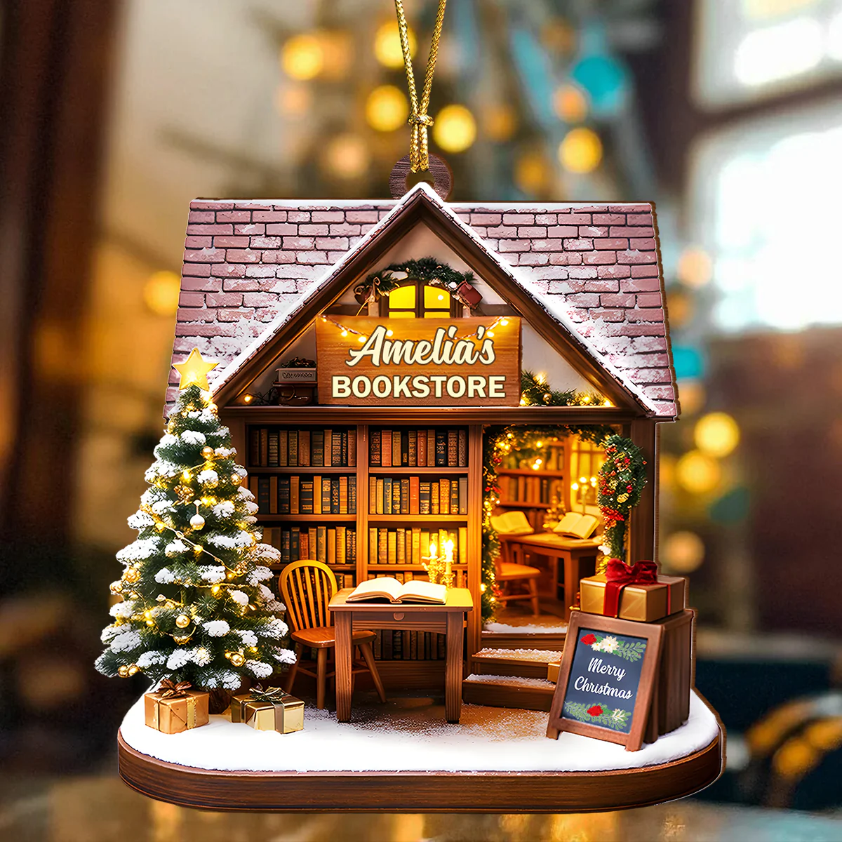 Personalized Christmas Bookish Wood Ornament Gifts For Book Lovers CH07 899284 - Image 5