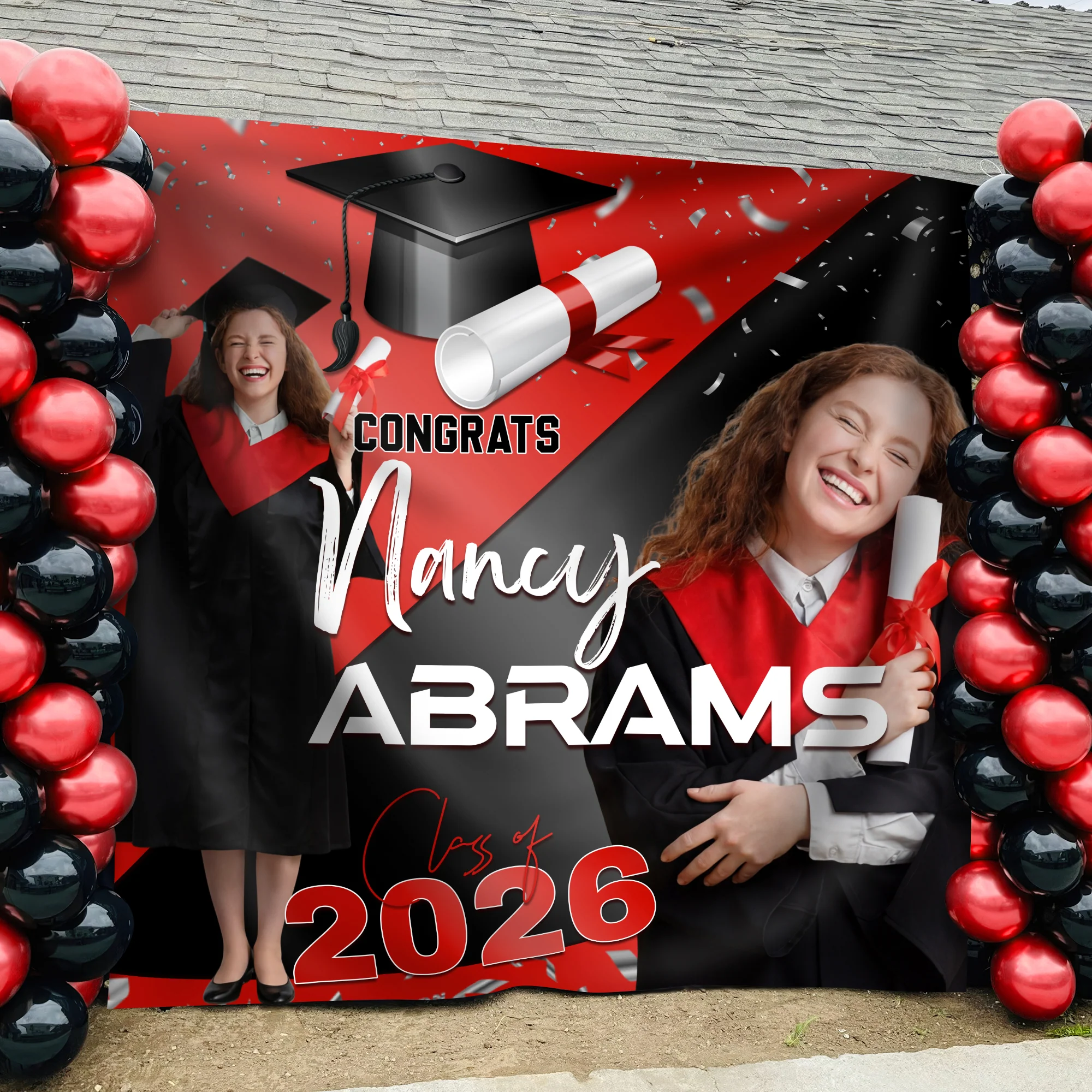 Personalized Class of 2026 Backdrop Senior Graduation Party Decoration LM32 899377 - Image 2