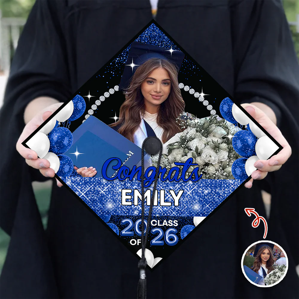 Personalized Congrats Class Of 2026 Graduation Cap Topper CH07 910754 - Image 3