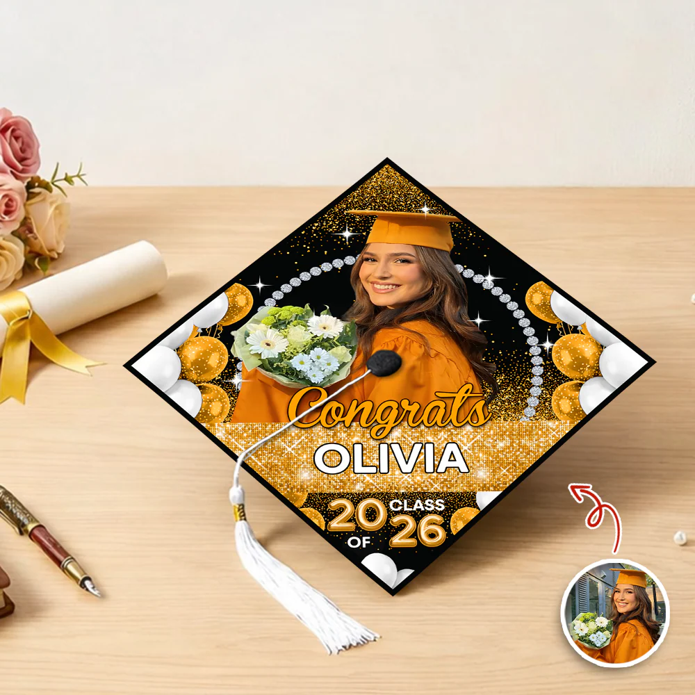 Personalized Congrats Class Of 2026 Graduation Cap Topper CH07 910754 - Image 4