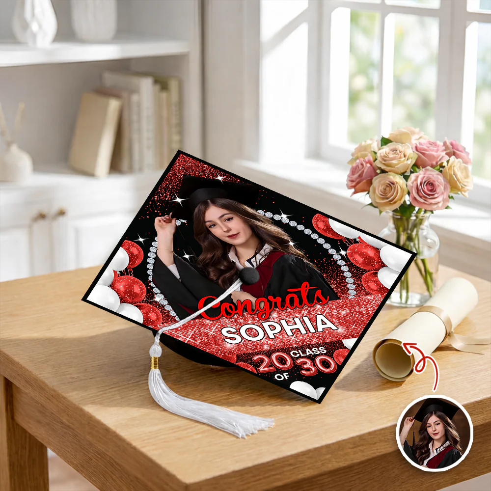 Personalized Congrats Class Of 2026 Graduation Cap Topper CH07 910754 - Image 5