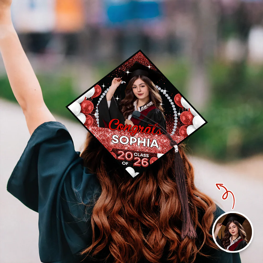Personalized Congrats Class Of 2026 Graduation Cap Topper CH07 910754 - Image 7